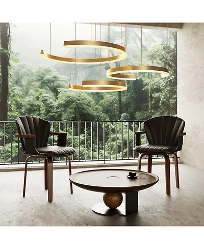 Streamdale Furniture Bentwood Swivel Dining Chairs (Set of 2)