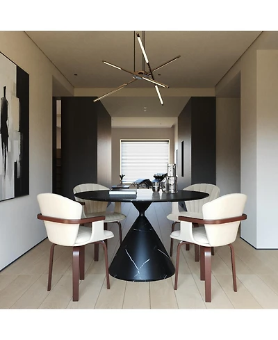 Streamdale Furniture Bentwood Swivel Dining Chairs (Set of 2)