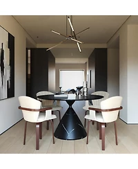 Streamdale Furniture Bentwood Swivel Dining Chairs (Set of 2)