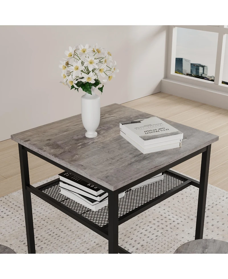 Streamdale Furniture Bar table, equipped with 2 bar stools, with backrest and partition