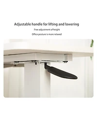 Streamdale Rolling Overbed Laptop Desk - Adjustable, Tilting - White