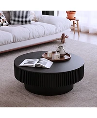 Streamdale Furniture 31.5" Round Coffee Table - Black
