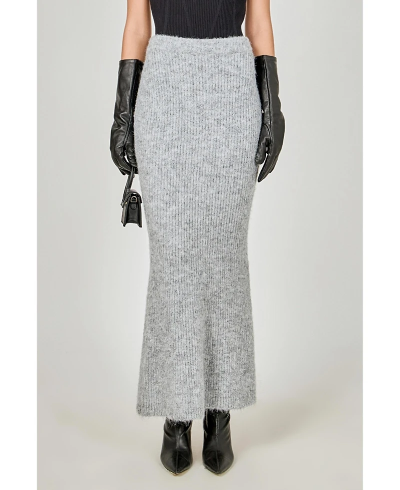 Women's Fuzzy Mermaid Maxi Skirt
