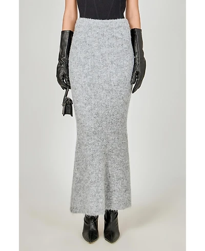 Women's Fuzzy Mermaid Maxi Skirt