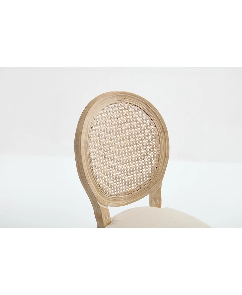 Streamdale Furniture French Country Rattan Back Dining Chairs - Set of 2