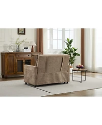 Streamdale Furniture 3-in-1 Convertible Sleeper Chair Bed with Usb & Pocket - Linen Camel