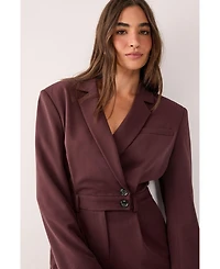 Nasty Gal Women's Tailored Button Detail Romper