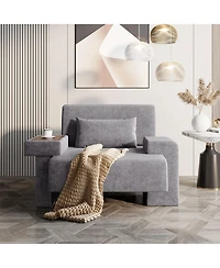 Streamdale Furniture Streamdale Oversized Armchair Wide Mid-Century Chair with Pillow