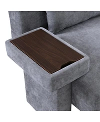 Streamdale Furniture Streamdale Oversized Armchair Wide Mid-Century Chair with Pillow