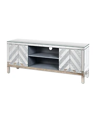 Streamdale Furniture Sparkling Mirrored Tv Stand for 65" TVs