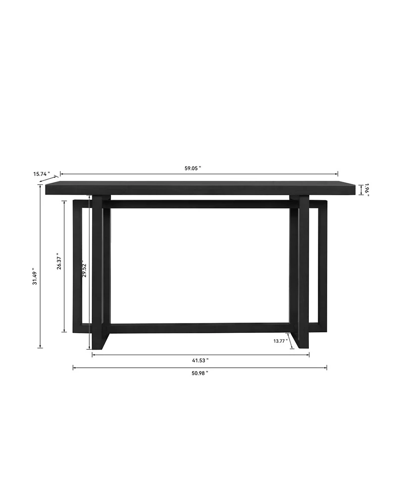 Streamdale Furniture 59" Narrow Console Table
