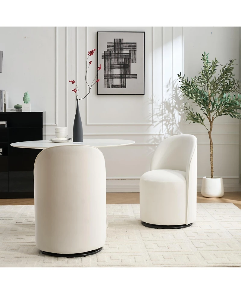 Streamdale Furniture Upholstered Swivel Barrel Dining/Accent Chair