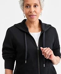 Style & Co Women's Waffle-Knit Full-Zip Hoodie, Macy's Exclusive