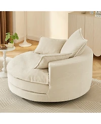 Streamdale Furniture Streamdale Swivel Barrel Chair with Pillows