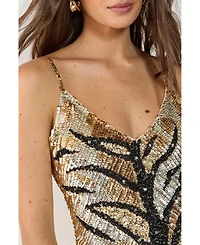 Nasty Gal Women's Sequin Strappy Mini Dress