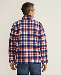 Lands' End Men's Print Full Zip High Pile Fleece Jacket