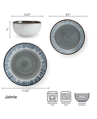 Pfaltzgraff Jamie 12-Pc Dinnerware Set, Service for 4