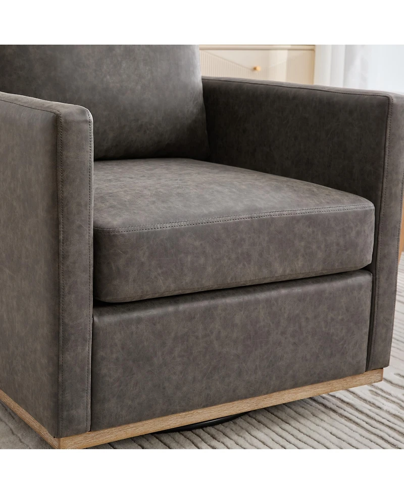 Streamdale Furniture 30.7" Swivel Accent Chair - Pu