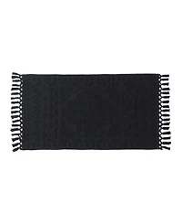 French Connection Nellore Fringe Cotton Bath Rug, 26" x 49"