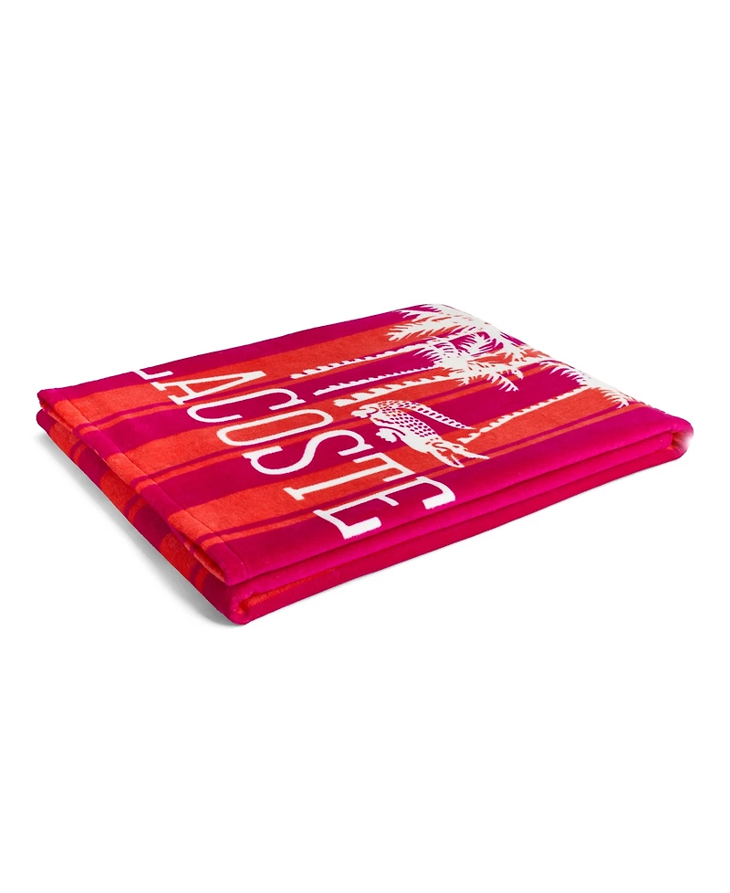 Lacoste Palm Trees Cotton Beach Towel, 36" x 72"