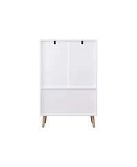 Streamdale Furniture Kids Toy Storage Cabinet - White Wooden Organizer