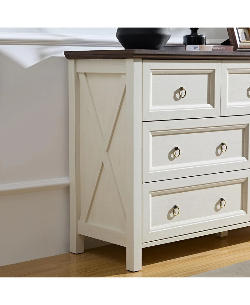 Streamdale Furniture Rustic 7-Drawer Wood Dresser