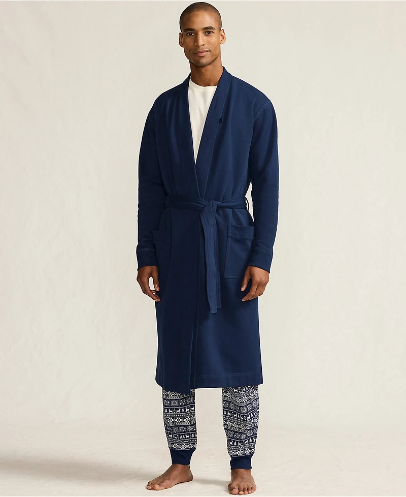 Lands' End Men's Serious Sweats Calf Length Robe