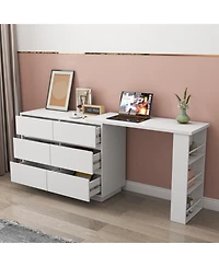 Streamdale Furniture + L-Shaped Desk + Wood (or other material if specified) + Drawers & Storage Cabinet + Desk