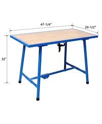 Streamdale Furniture Foldable Work Bench 660Lbs - Workshop, Garage - Blue