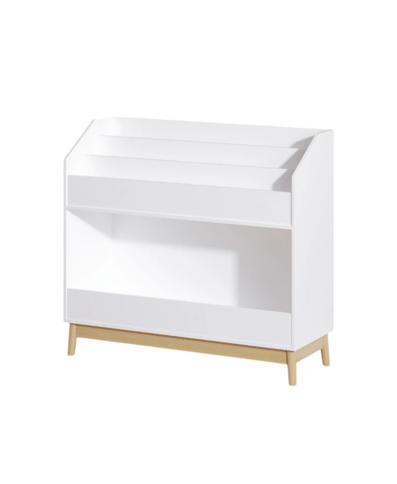 Streamdale Furniture Toddler Book Display Shelf, Wooden Kids Bookcase, White