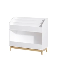 Streamdale Furniture Toddler Book Display Shelf, Wooden Kids Bookcase, White