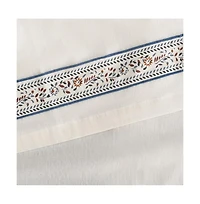 Ellis Curtain Richmark Tailored Rod Pocket Design Curtain Panel Pair for Windows with Ties 70" x 84" Natural