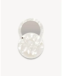 Machete Circle Mirror in White Shell