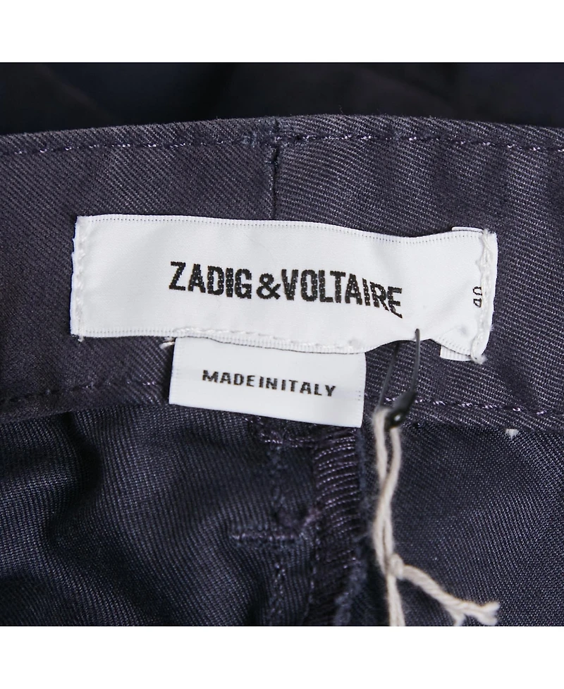 Pre-Owned Zadig & Voltaire Men's Blue Cotton Patrick Chino Trousers
