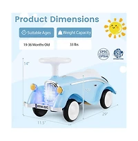 Hongge Toddler Ride On Sliding Car with Horn and Led Headlight