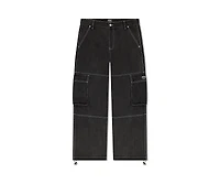 WeSC Men's Baggy Denim Cargo Pants