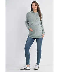 Hello Miz Maternity Double Layer Long Sleeve Nursing Hoodie