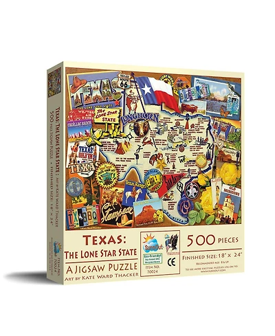 SunsOut Texas: The Lone Star State 500 piece Jigsaw Puzzle for Adults