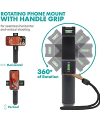 Movo iVlogger-pro Wireless Vlogging Kit for iPhone/Android with Dual Wireless Mics, Rgb Light, Fullsize Tripod + More