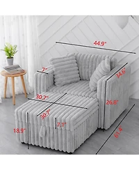 Streamdale Furniture 44.9" Modular Sofa Comfortable & Stylish (Matches 30.7" Ottoman