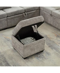 Streamdale Furniture 97" L-Shaped Sectional Sofa with Ottoman