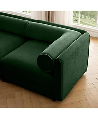 Streamdale Furniture Green Chenille 2-Seater Sofa with Storage