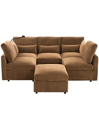Streamdale Furniture Modern Sectional Sofa U-Shaped Couch w/ Ottoman