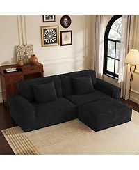 Streamdale Furniture + Sofa + Fabric + Striped Compression + Modern Style