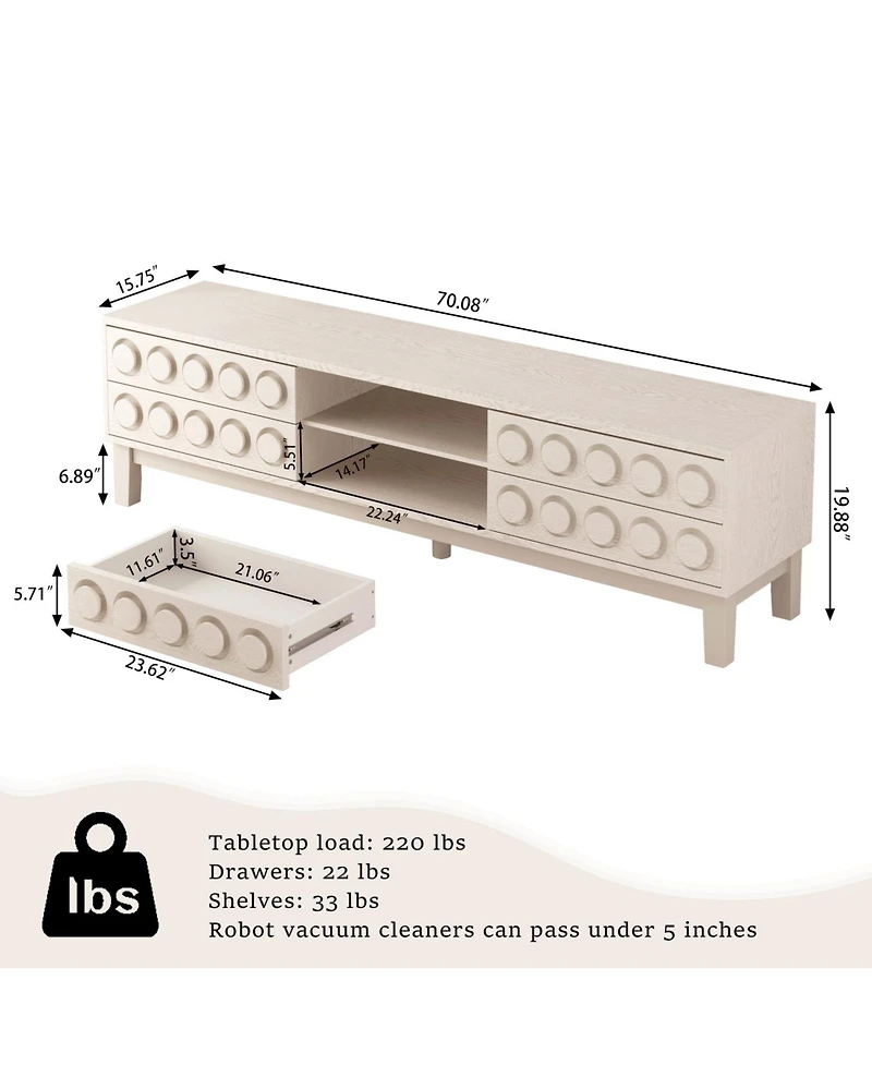 Streamdale Furniture Streamdale Mid-Century Modern Media Console