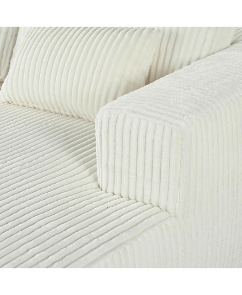 Streamdale Furniture Corduroy Sofa Bed with Pillows