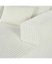 Streamdale Furniture Corduroy Sofa Bed with Pillows