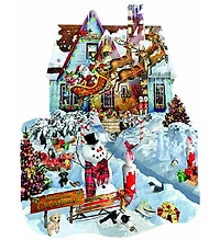 SunsOut Christmas at Our House 1000 piece Jigsaw Puzzle for Adults Special Shape Christmas