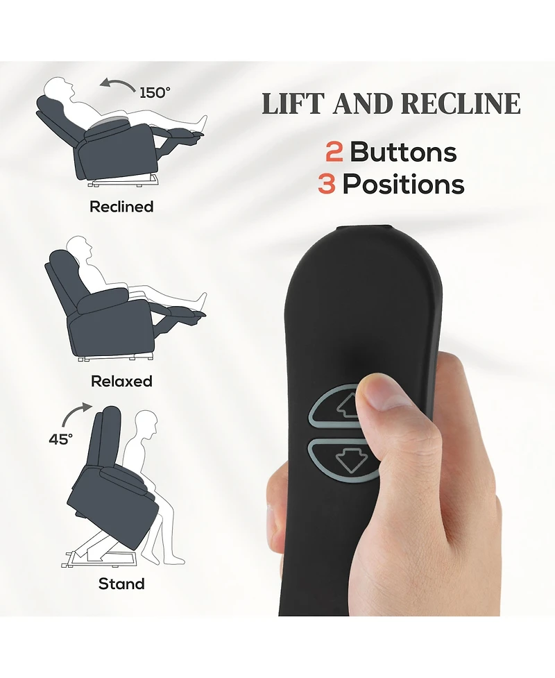 Homcom Power Lift Recliner Chair with Massage, Electric Lift Chair