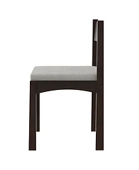 Streamdale Furniture | 7-Piece | Wood & Upholstered | Espresso Finish | Dining Set (Table & 6 Chairs)